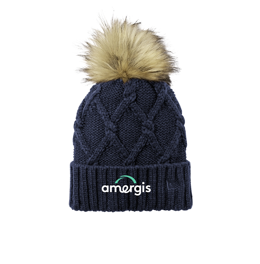 New Era Faux Fur Pom Beanie