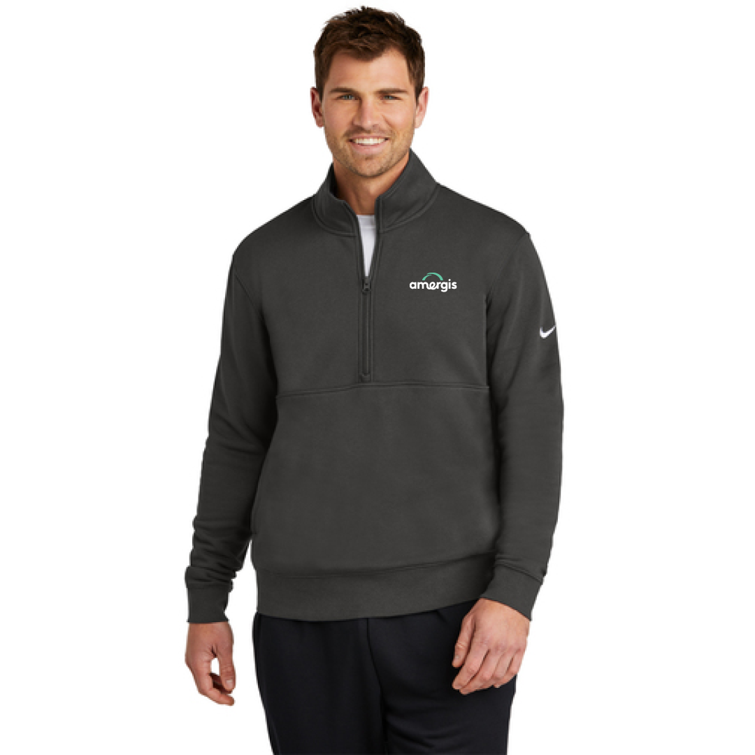 Nike Mens Club Fleece Sleeve Swoosh 1/2 Zip