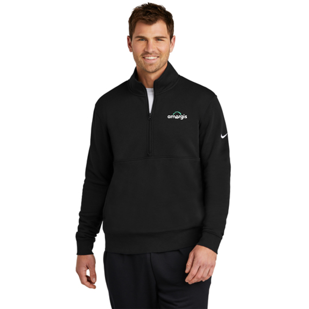 Nike Mens Club Fleece Sleeve Swoosh 1/2 Zip