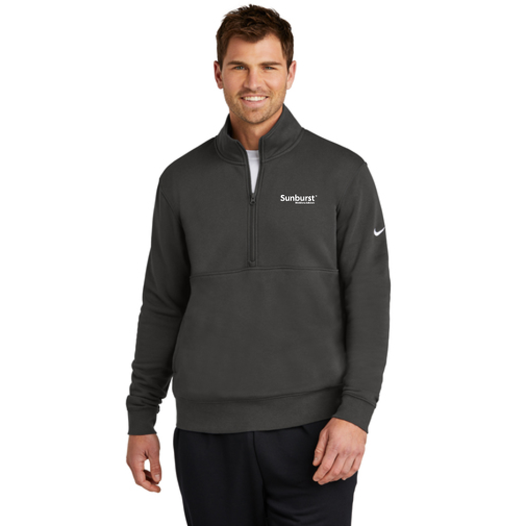 Nike Mens Club Fleece Sleeve Swoosh 1/2 Zip