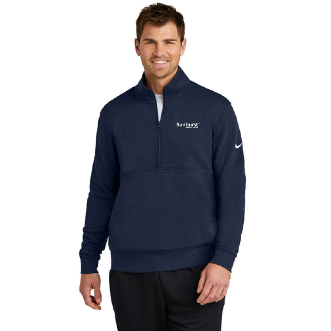 Nike Mens Club Fleece Sleeve Swoosh 1/2 Zip