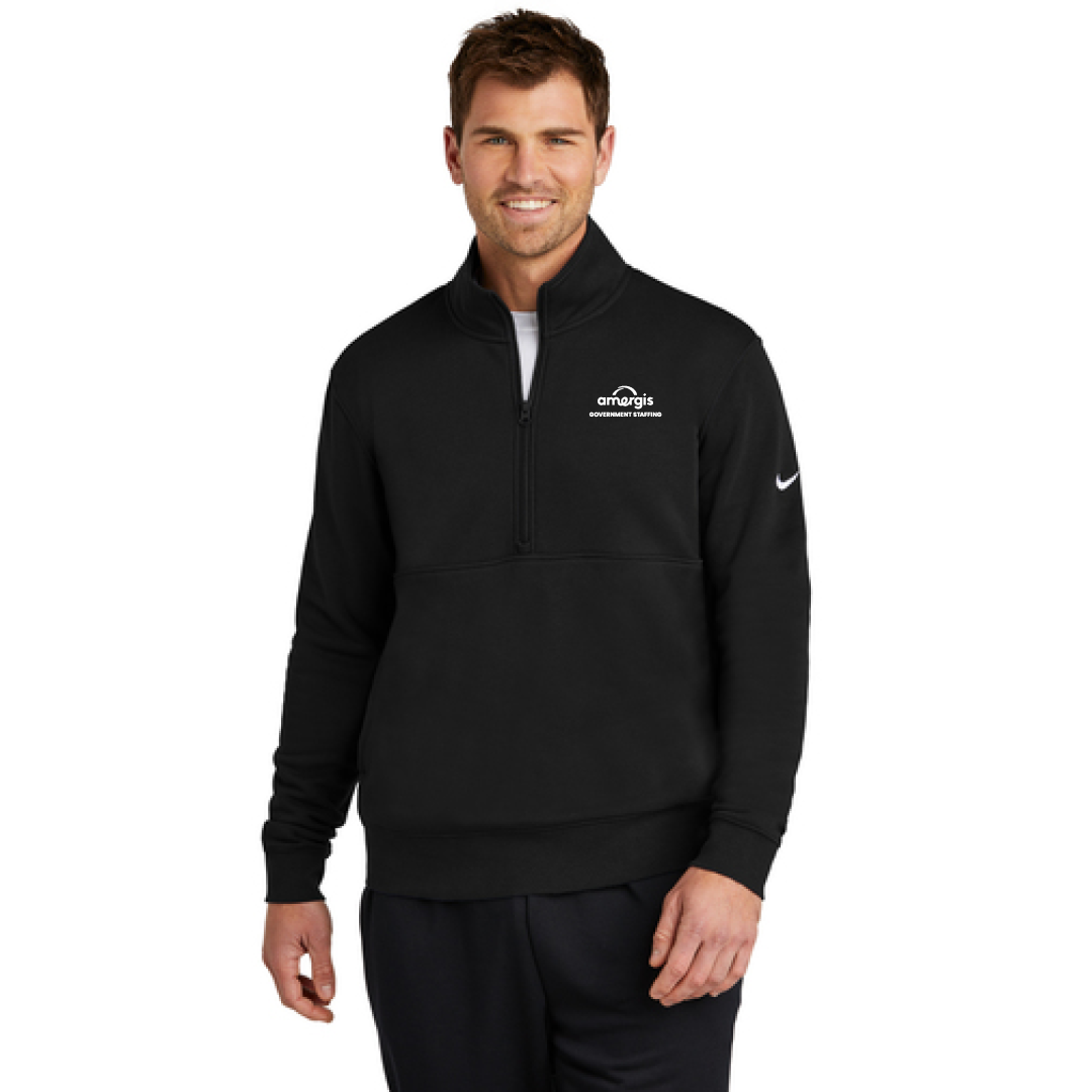Nike Mens Club Fleece Sleeve Swoosh 1/2 Zip