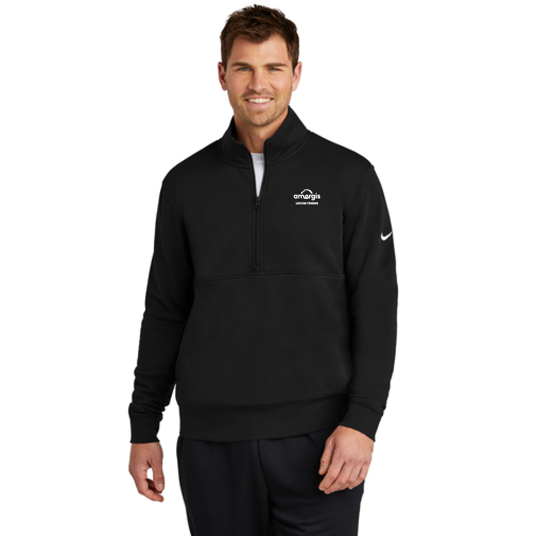 Nike Mens Club Fleece Sleeve Swoosh 1/2 Zip