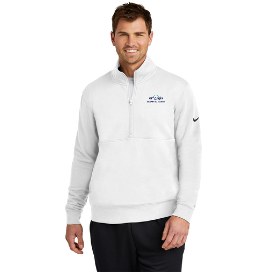 Nike Mens Club Fleece Sleeve Swoosh 1/2 Zip