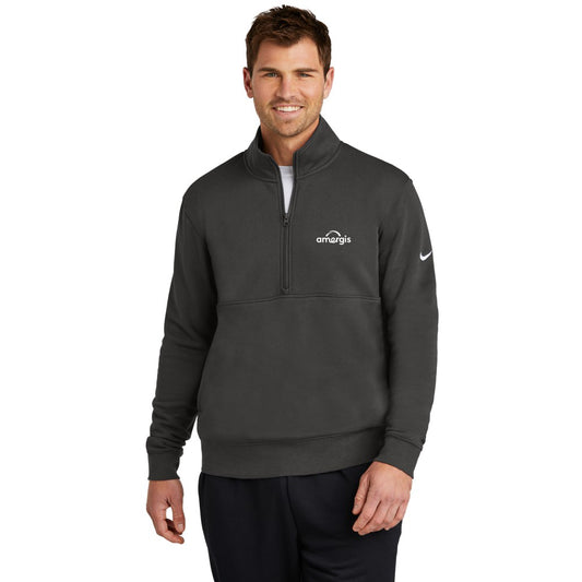 Nike Mens Club Fleece Sleeve Swoosh 1/2 Zip