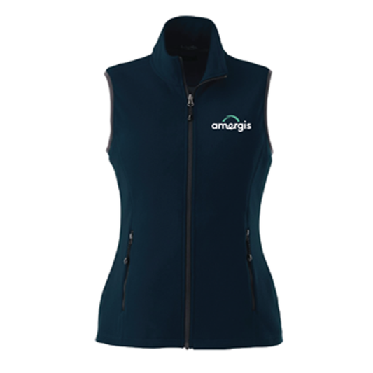 Women's TYNDALL Poly Microfleece Vest  -  Color NAVY